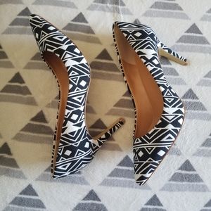 J.Crew Black & White Heels size 6.5